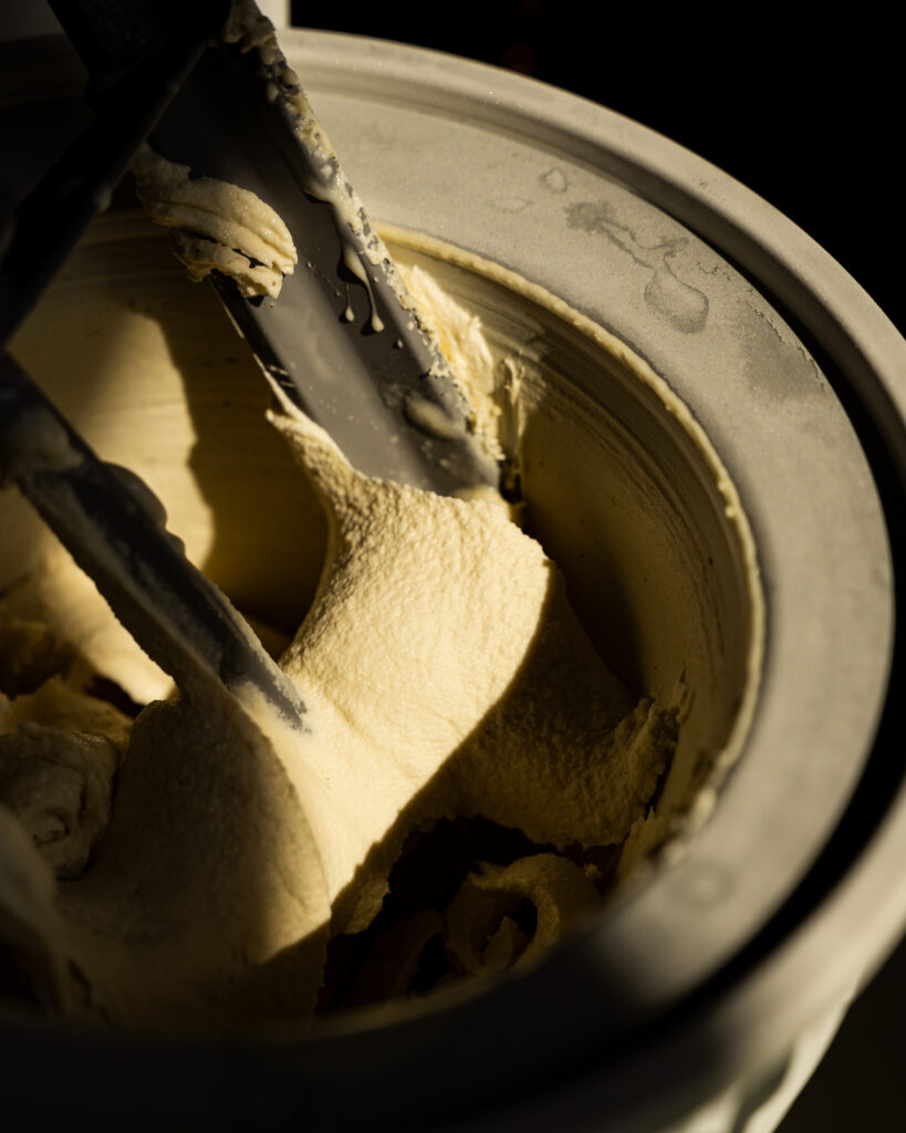 creamy hazelnut ice cream